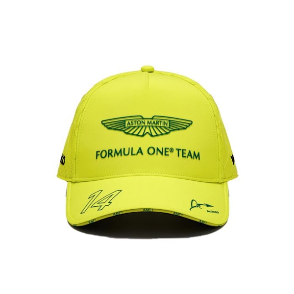 Pilotkeps Fernando Alonso Aston Martin Officiell Formel 1 Vuxen Gul En Storlek Gul Unik storlek