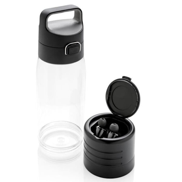 Termosflaska - XD Design - Fiole Party - 0,6 liter - Transparent ABS - Unisex Svart
