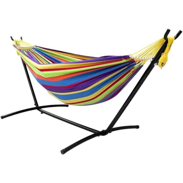 Hamac Lean Dubbel hängmatta med ram, färgglad, 200 x 120