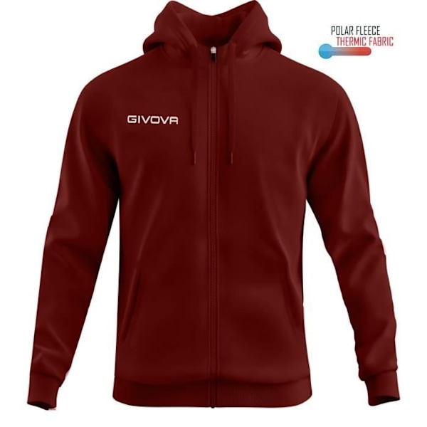 Givova 500 fleecetröja med dragkedja - granada - S Granada XXXXL