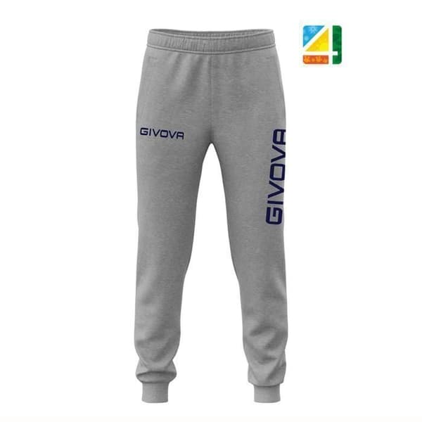 Joggingbyxor i bomull Givova Mod. Moon Big Logo - grå - M Grå S