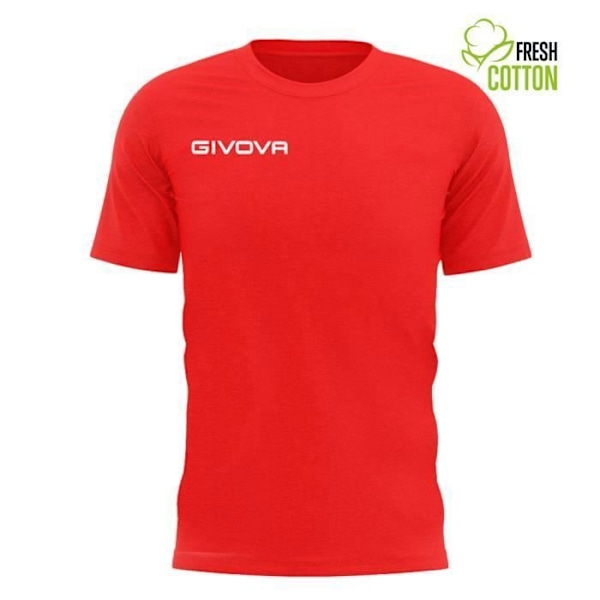 T-shirt i bomull Givova Fresh - röd - L Röd XXXXL
