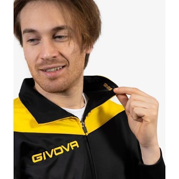 Givova Roma träningsoverall - Herr - Fotboll - Svart/Gul - Storlek 4XL Svart gul XXXXL