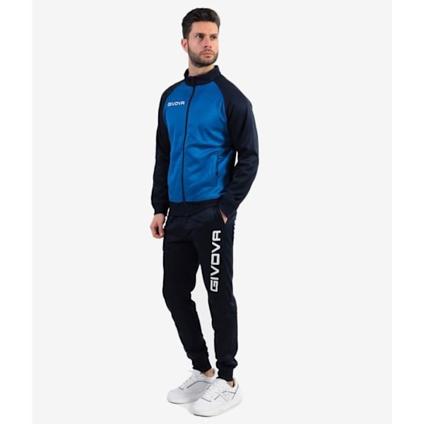 Givova Cuba träningsoverall i fleece azzurro/blå XL