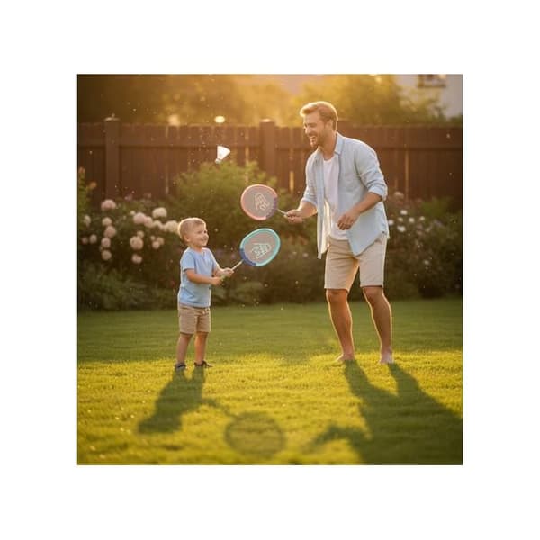 Set med racket och boll WOOPIE Badminton 2 delar.