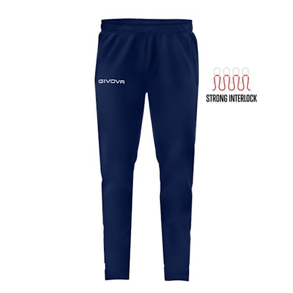 Givova 100 Jogging - Löparbyxor för män - Marinblå - Storlek 2XL - Andas och slitstark marinblå XL
