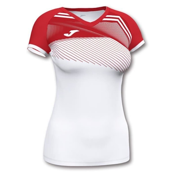 Joma Supernova II damtröja - vit/röd - XL - Raglanärmar - Meshtyg - Broderad logotyp vit röd jag