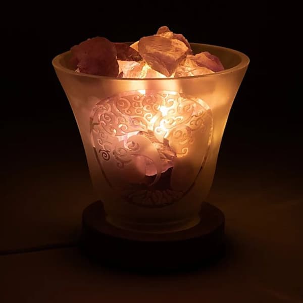 Amethystlampa 12 cm - Livets träd