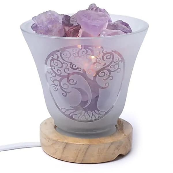 Amethystlampa 12 cm - Livets träd