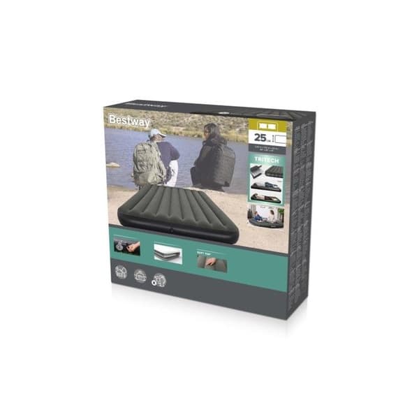 Luftmadrass - Bestway - Tritech - 2 personer - 2,03 m x 1,52 m - Svart Svart