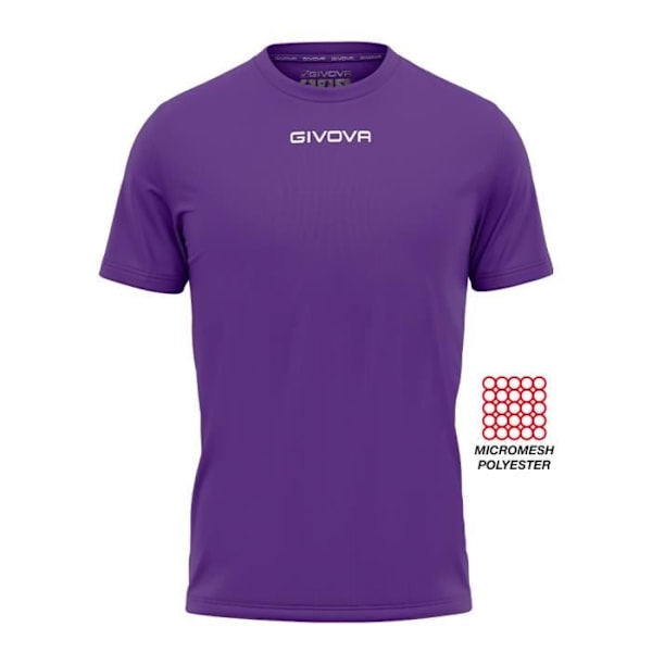 GIVOVA One fotbollströja - lila - korta ärmar - storlek 2XL morada XXL