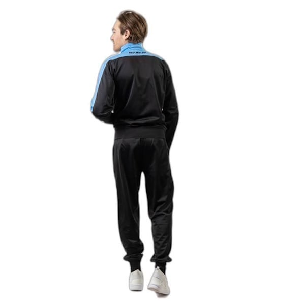 Givova Roma träningsoverall - Herr - Svart/Ljusblå - Fotboll - Långa ärmar - 220 Gsm Triacetat Polyester Svart/ljusblå XXXXL