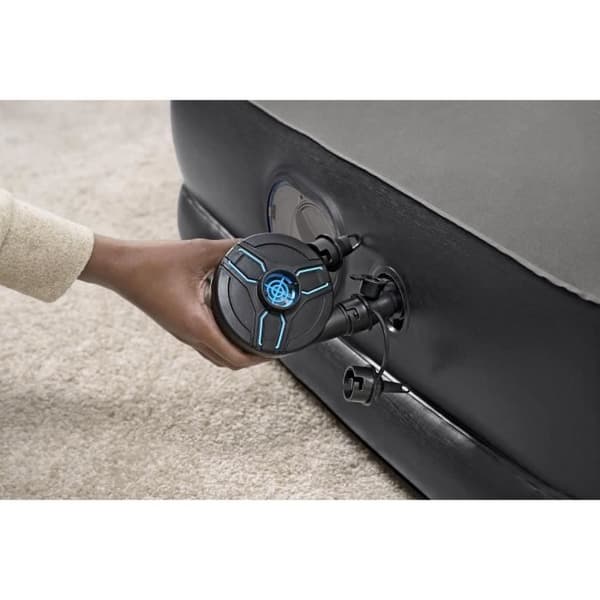 Luftmadrass - BESTWAY - 671BU - Tritech Queen - 2 sovplatser, inbyggd USB-pump, 2,03 m x 1,52 m x 36 cm mörkgrå