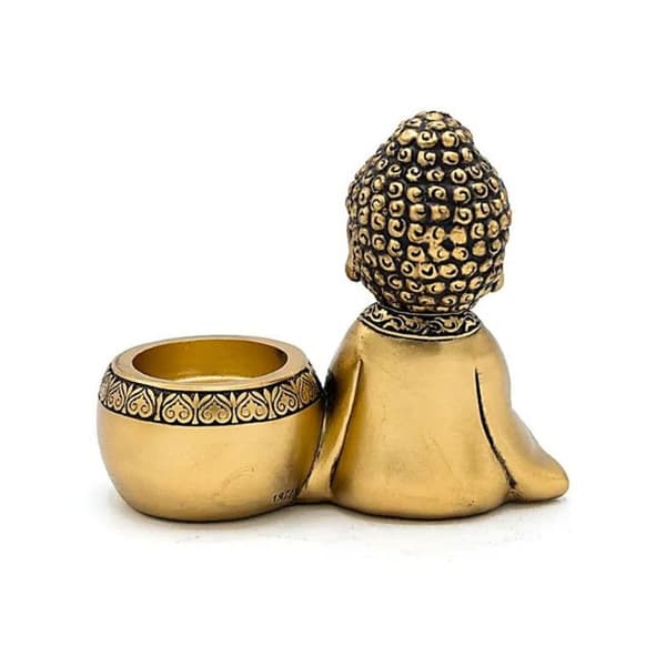 Buddha-baby ljusstake guld 13x11cm