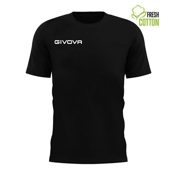 Givova Spot t-shirt i bomull - svart - S Svart XL