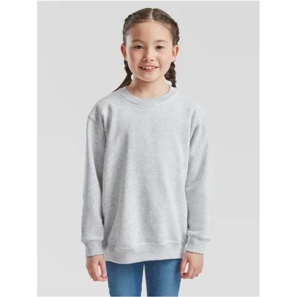 Barntröja Fruit of the Loom Classic - grå grå 7-8 år gammal