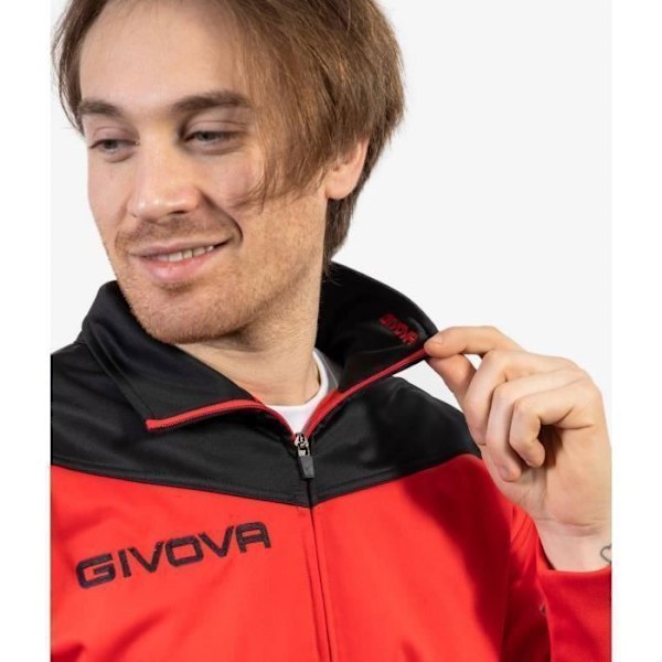 Givova Roma träningsoverall - Röd/Svart - XL - Herr - Fotboll - Långärmad Röd svart XL