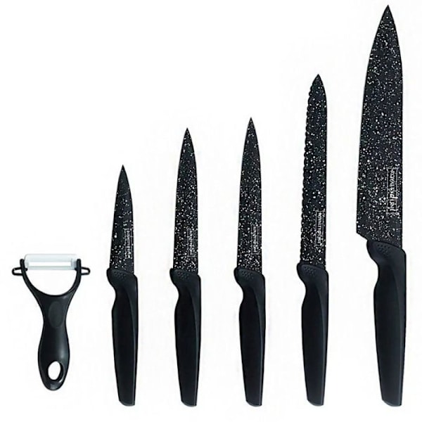 Set med knivar 6 delar Svart Royalty Line RLMB5B