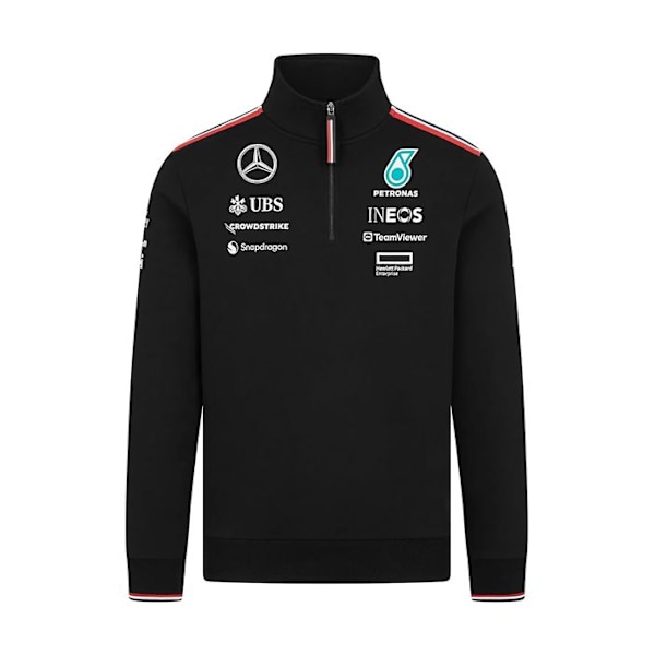 Mercedes AMG Petronas Official Formula 1 Team 1/4 Zip Sweater Svart Svart S