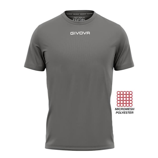 Givova One Jersey - Grå - Herr - 3XL - Polyester Micro Mesh 120 g/m² mörkgrå XXXL