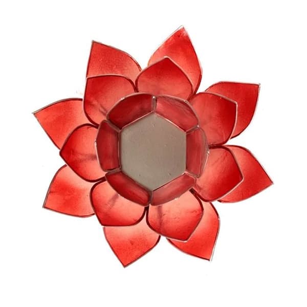 Lotusblomma Röd 13,5cm Ljuslykta