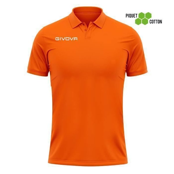 Givova sommarpikétröja i bomull - orange - L Orange XXL