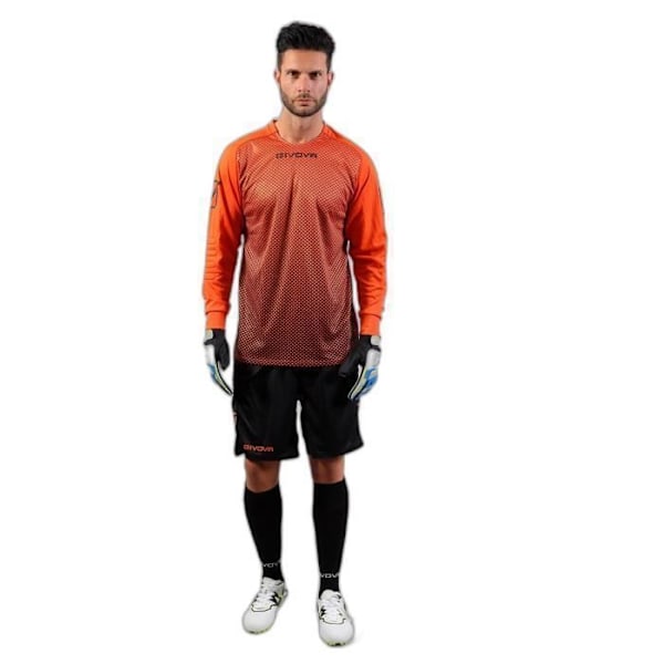 Givova Manchester långärmad tröja och shorts målvaktsset - orange/svart - XL orange/svart XXL