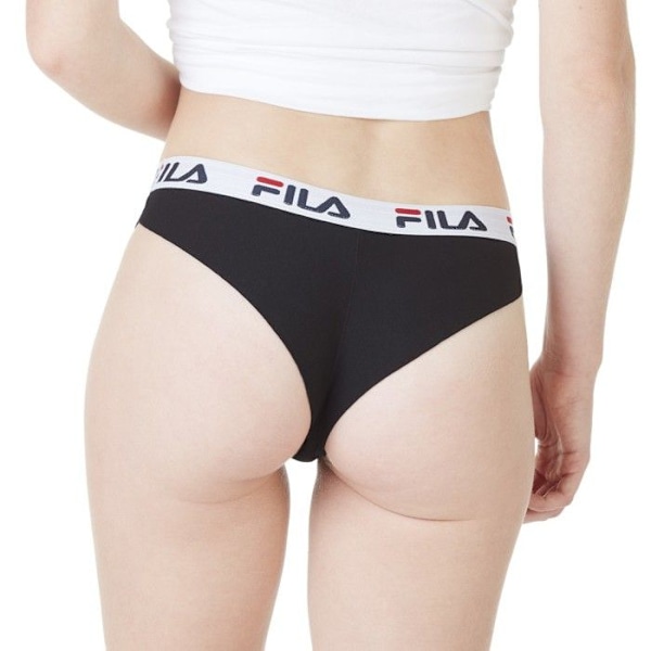 Fila Damtrosor i bomull, allergivänliga, naturliga och stretchiga damunderkläder - svarta Svart XL