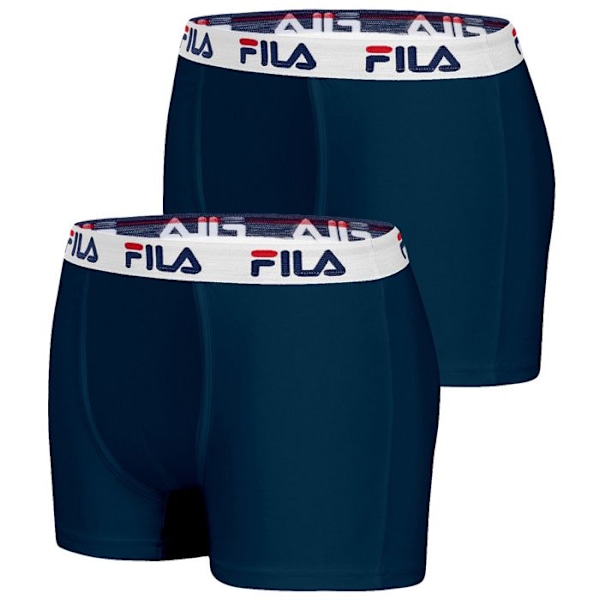 FILA Boxershorts i bomull för män - Airy Mesh - Förpackning om 2 - Blå Blå XXL