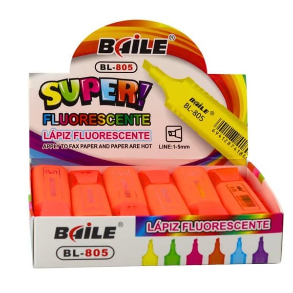 Neonorange marker - LEAN - Avsmalnad spets - Linjebredd 1 till 5 mm - Snabbtorkande bläck Apelsin