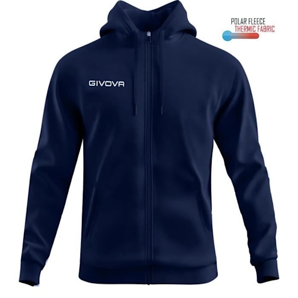 Givova 500 fleecetröja med dragkedja - marinblå - M marinblå XXXXL
