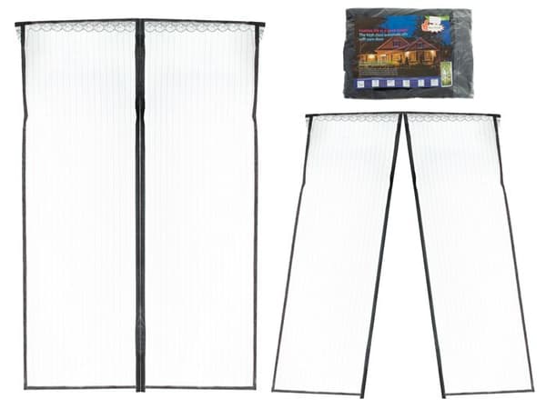 Magnetisk myggnät för dörr 85x210cm SVART