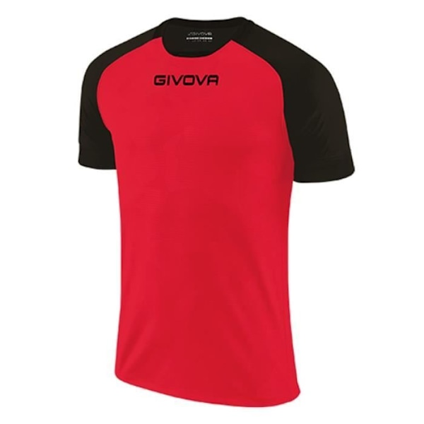 GIVOVA Capo MC T-shirt Röd-Svart - Herr/Vuxen - 100 % bomull - Korta ärmar - Rundad krage Röd jag