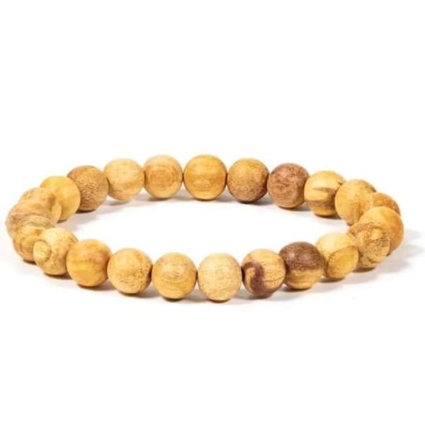 Armband av Palo Santo i rund form