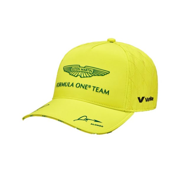 Pilotkeps Fernando Alonso Aston Martin Officiell Formel 1 Vuxen Gul En Storlek Gul Unik storlek