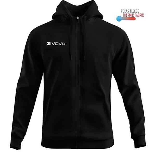 Givova 500 Fleecetröja med dragkedja - svart - XL Svart XXL