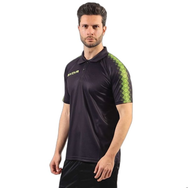 Givova Club pikétröja nero/giallo fluo XXXL