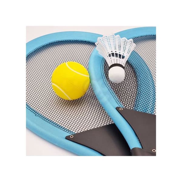 Tennis- och badmintonracketset WOOPIE för barn + fjäderboll