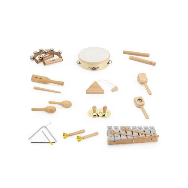 VIGA Trä Musikbräda Set med 12 Percussioninstrument
