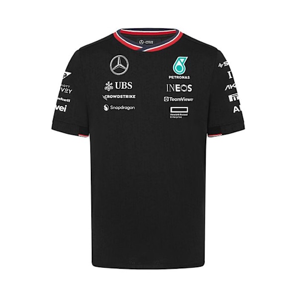 Mercedes AMG Petronas Team officiella Formel 1 förar T-shirt för män Svart Svart XS