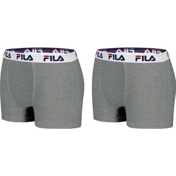 Boxer Häng - FILA - Paket med 2 - Ultra-Mjuk Bomull - Optimal Komfort - Perfekt Passform Grå XXL