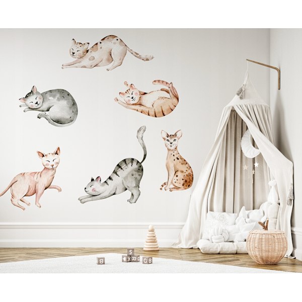 Wallstickers til børn Katte 100x200cm