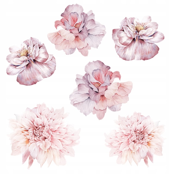 Pink Flowers wallstickers 100x200cm