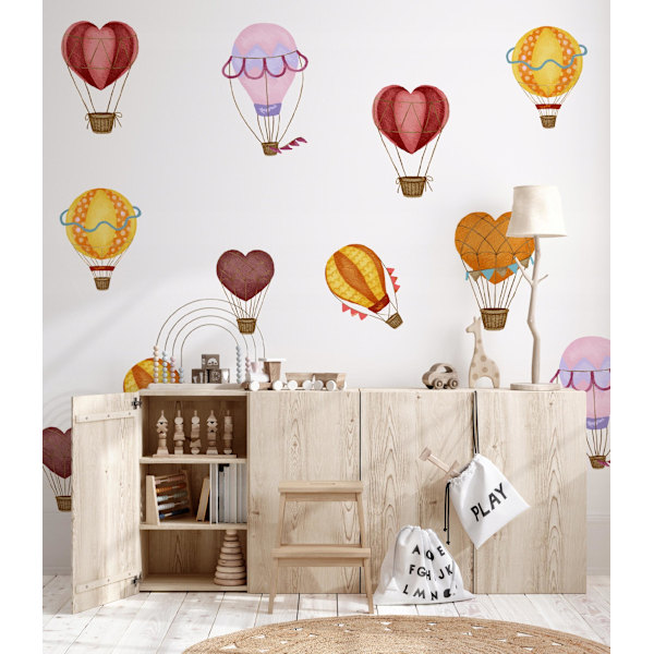 Seinätarrat lapsille, Balloon Fantasies, 125x250cm