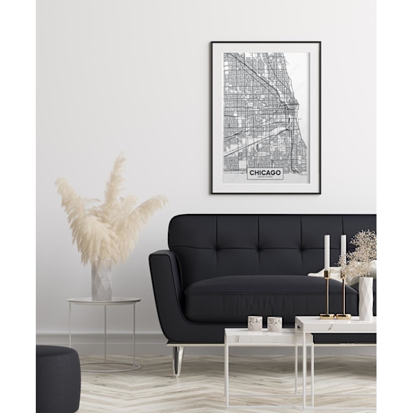 Plakat Kort Chicago 50 cm