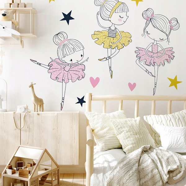 Wallstickers til børn Ballerina 50x100cm