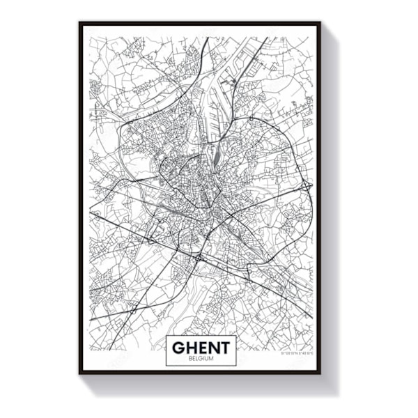 Gent Karta Poster 50x70cm 50 cm