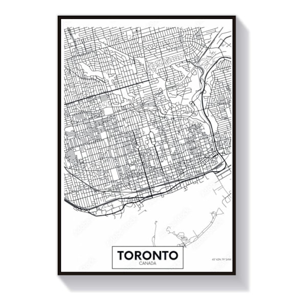 Plakat Kort Toronto 50 cm