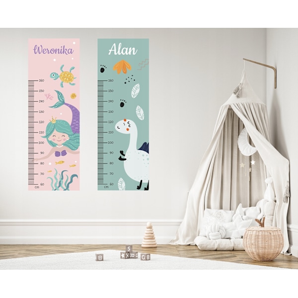 Højdekort wallsticker + NAVN