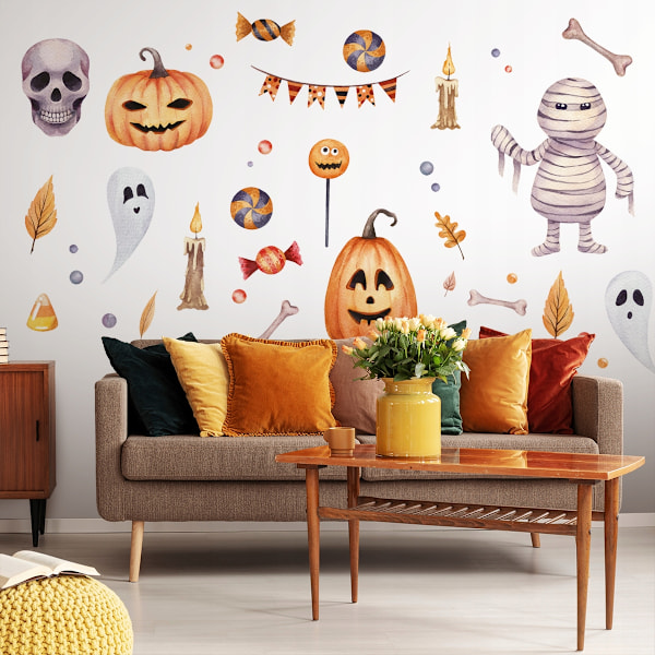 Halloween väggdekaler för barn 125x250cm